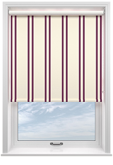 Winnies Stripe, Mulberry - Roller Blind